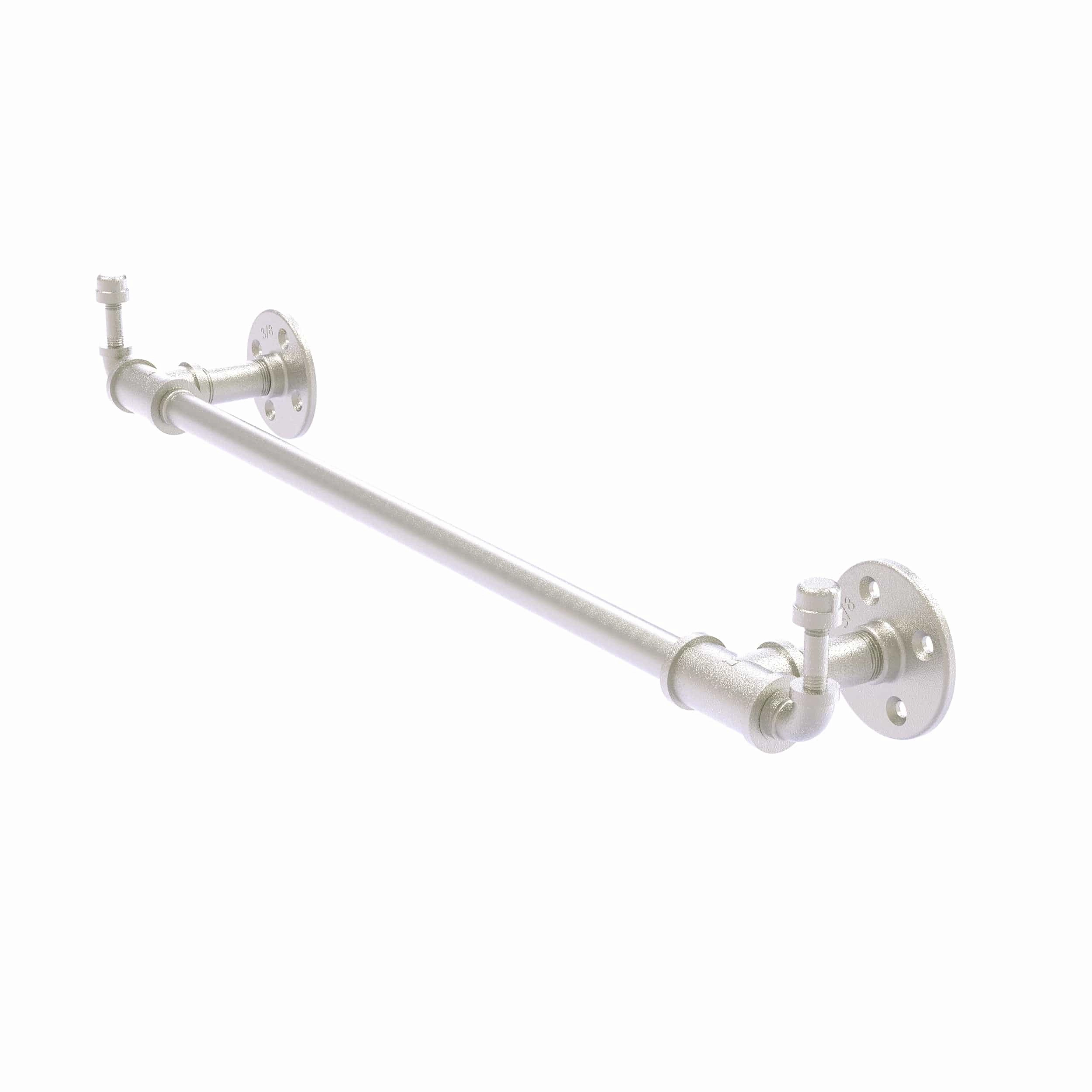 18" Towel Bar with Integrated Hooks, Satin Nickel Finish