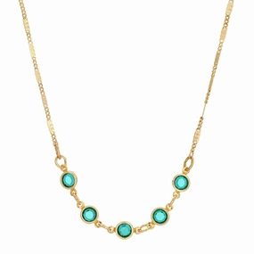 1928 Jewelry Emerald Green European Crystal Channel Necklace 16"