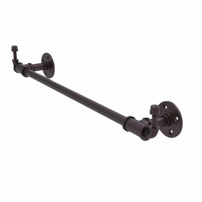 24" Towel Bar with Integrated Hooks, Antique Bronze Finish