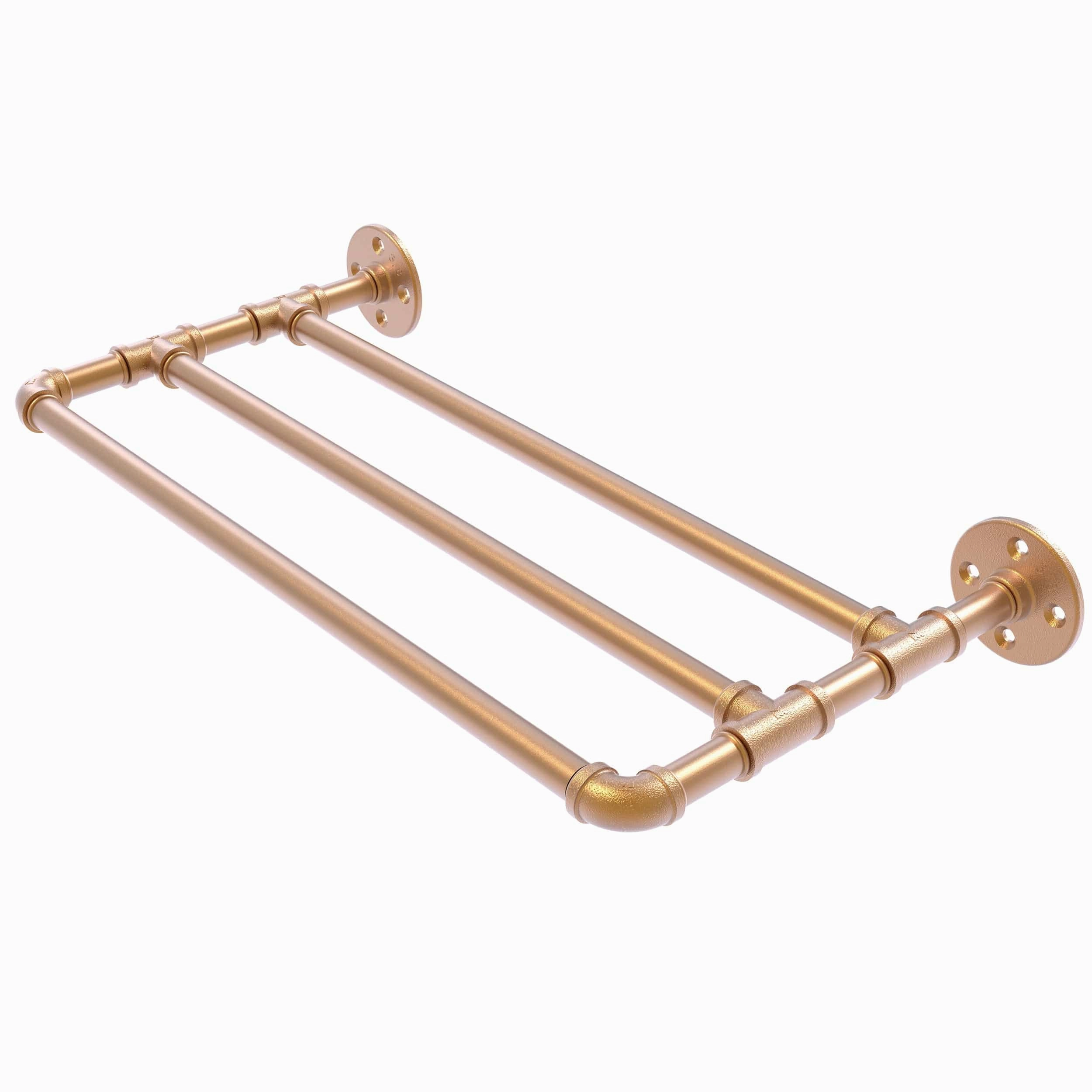 24" Wall Mounted Towel Shelf, Brushed Bronze Finish