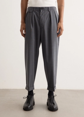 2 Pleats Wool Tropical Pants