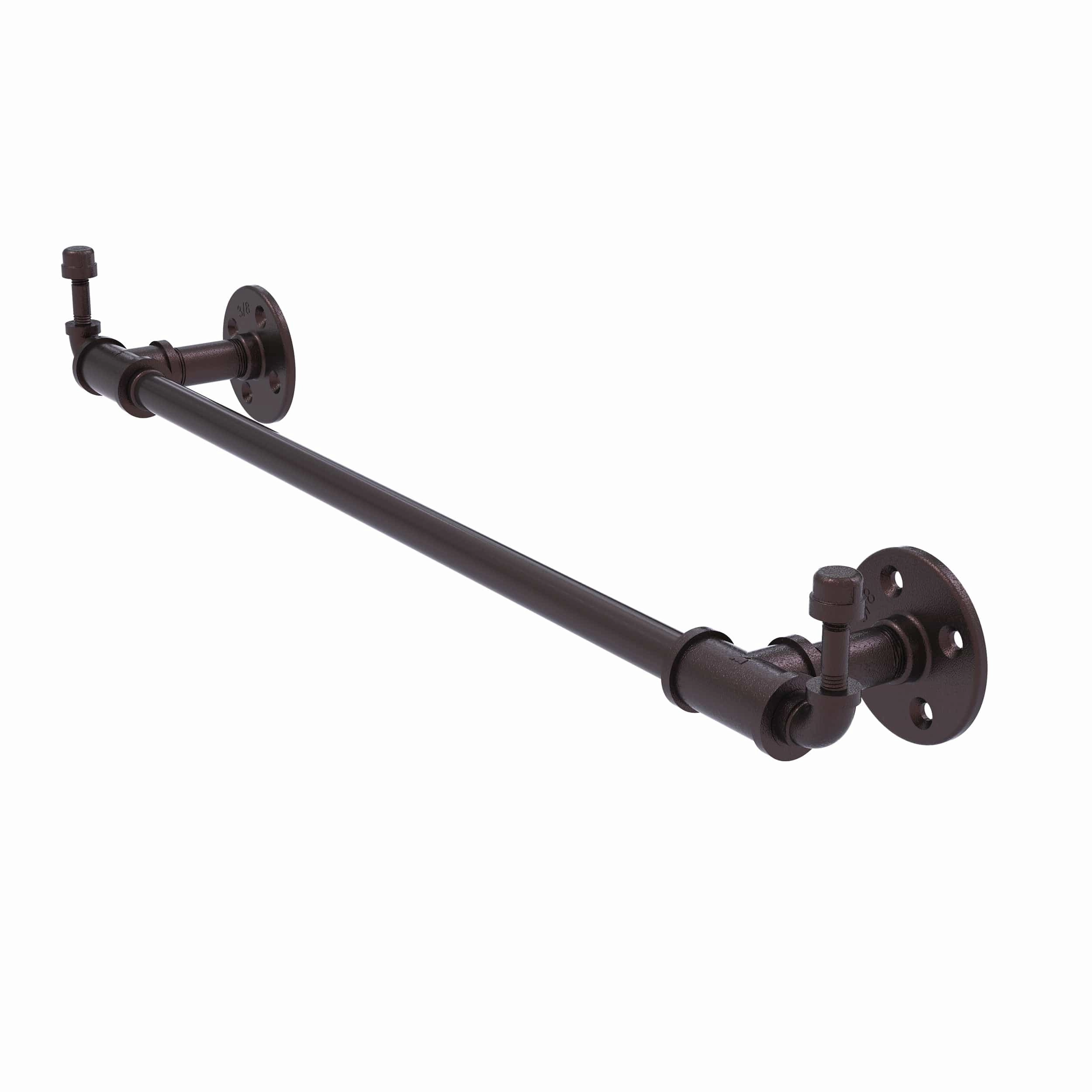 30" Towel Bar with Integrated Hooks, Antique Bronze Finish