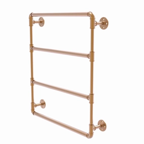 30" Wall Mounted Ladder Towel Bar, Brushed Bronze Finish