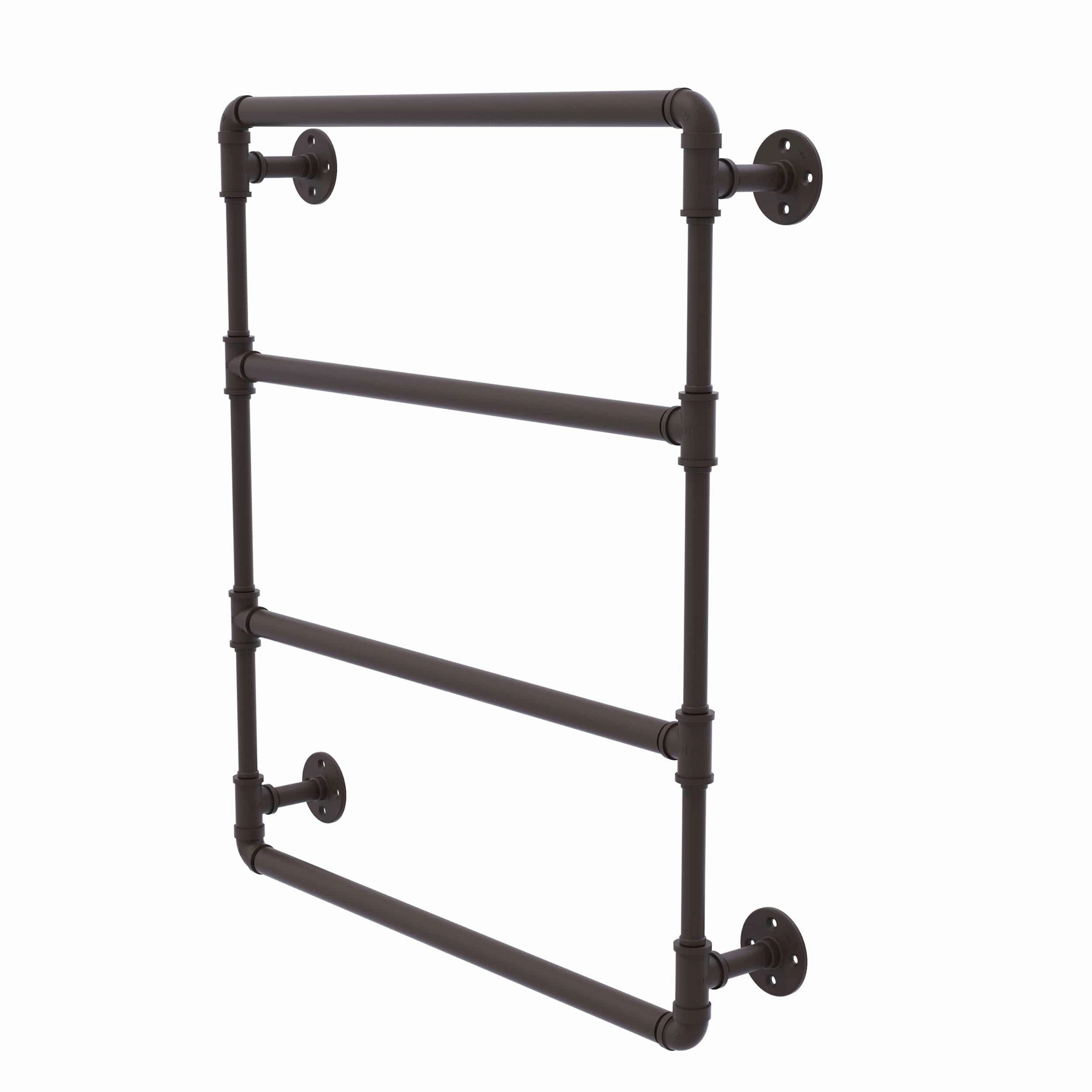 30" Wall Mounted Ladder Towel Bar, Oil Rubbed Bronze Finish