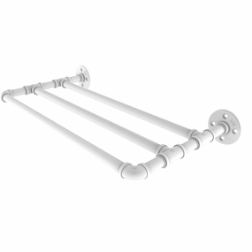 30" Wall Mounted Towel Shelf, Matt White Finish