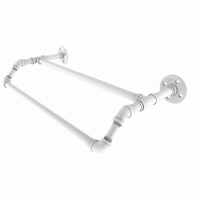 36" Double Towel Bar, Matt White Finish
