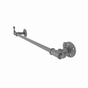 36" Towel Bar with Integrated Hooks, Matt Gray Finish