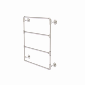 36" Wall Mounted Ladder Towel Bar, Satin Nickel Finish
