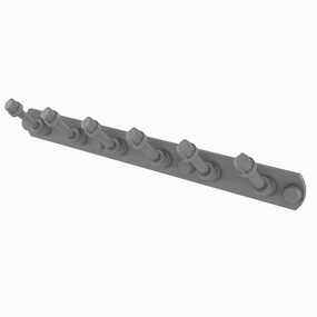 6 Position Tie and Belt Rack, Matt Gray Finish