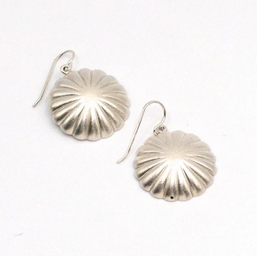 ﻿Chris Pruitt Fluted Argentium Earrings