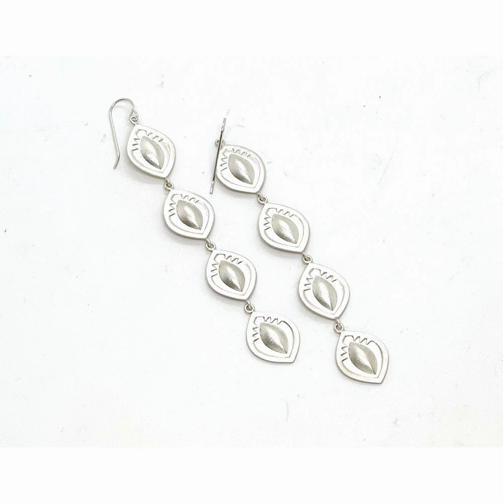 ﻿Chris Pruitt Repousse' Earrings