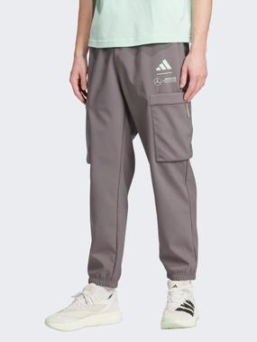 Adidas Mercedes Amg Petronas Formula One Team Premium Men Motor-Sport Pant Grey Strata/Green
