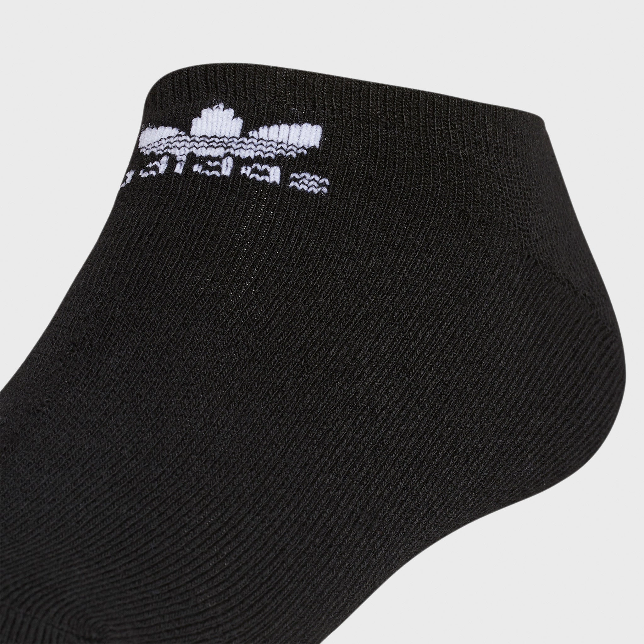 adidas Originals Trefoil No Show Socks (6 Pack) Black / White
