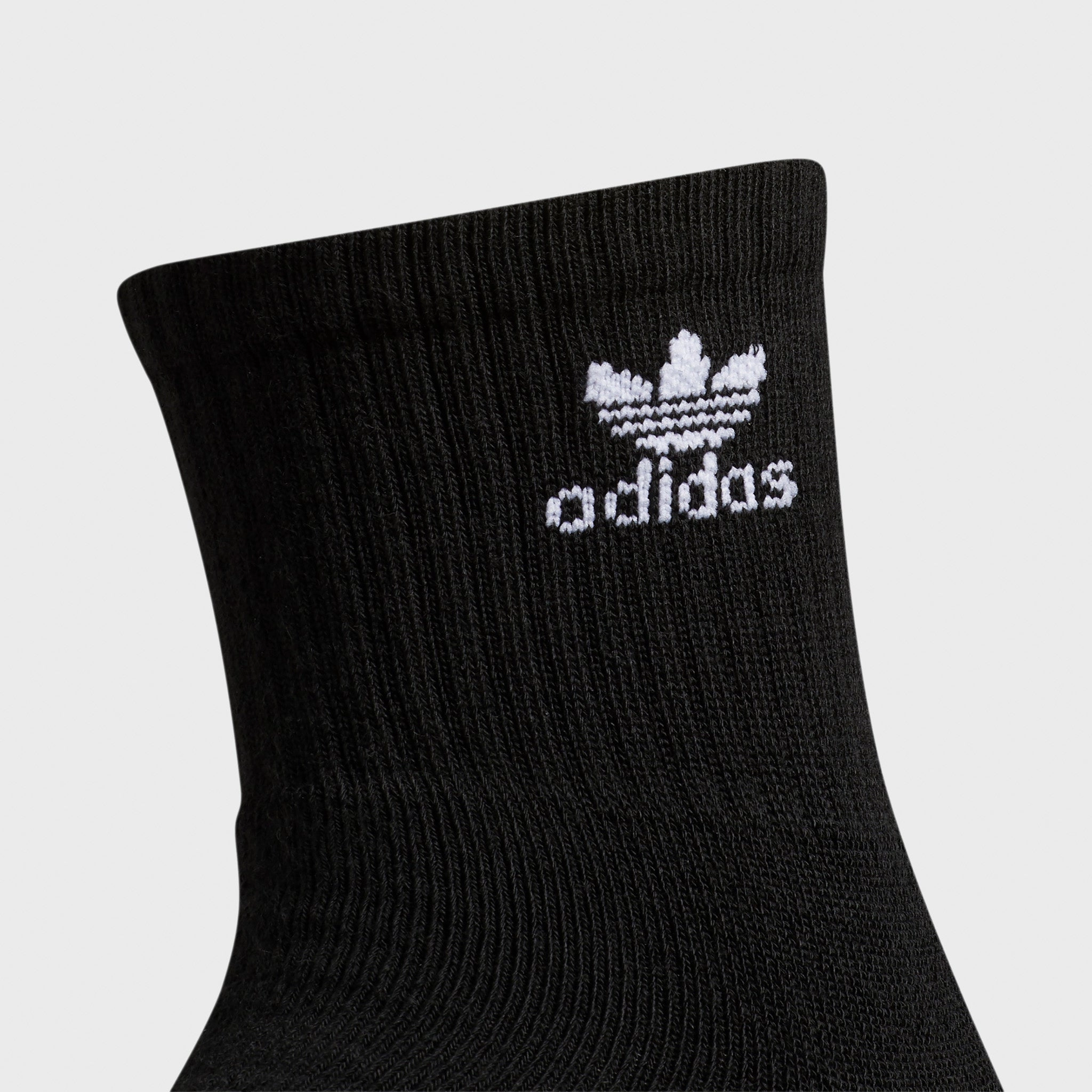 adidas Originals Trefoil Quarter Socks (6 Pack) Black / White