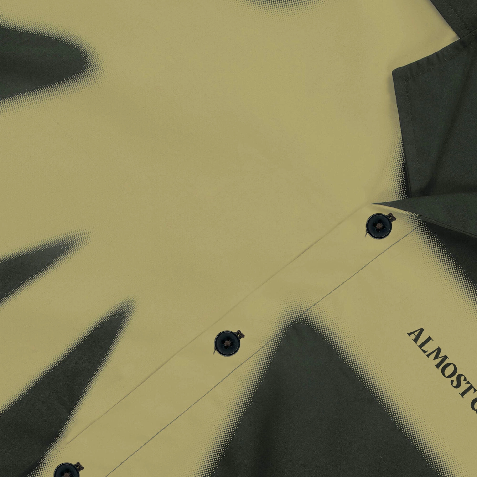 ALMOST GODS | ALPHA CROSS SPRAY PAINT SHIRT { GREEN