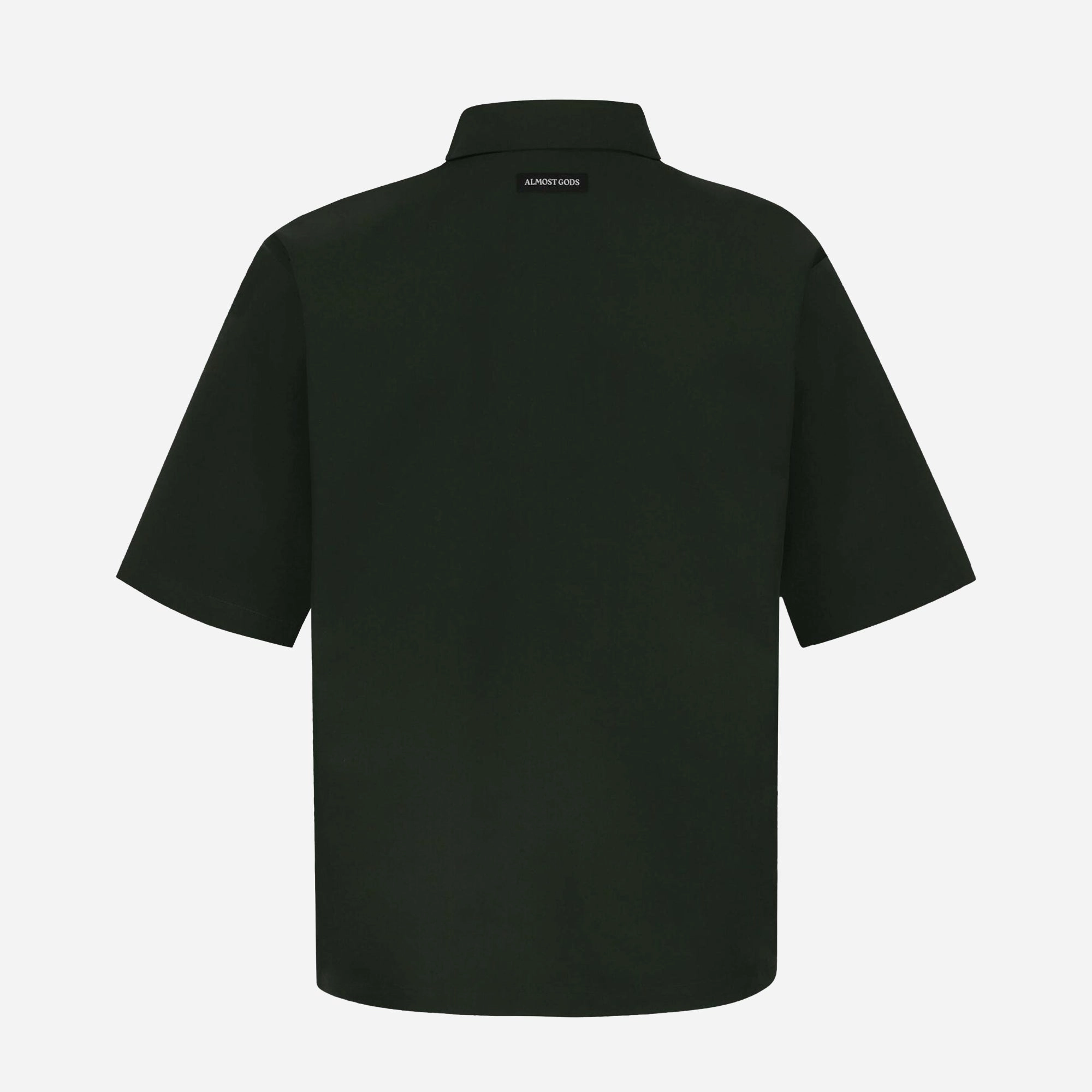 ALMOST GODS | ALPHA CROSS SPRAY PAINT SHIRT { GREEN