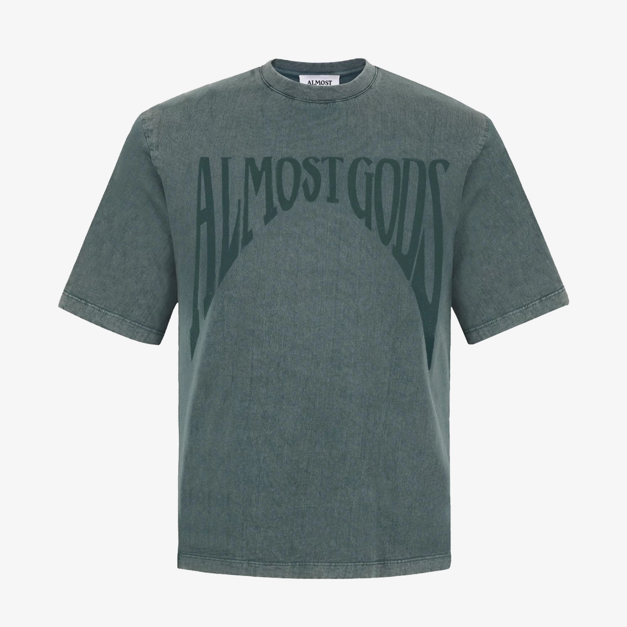ALMOST GODS | STONEWASHED GOTHIC RELAXED TEE { PINE