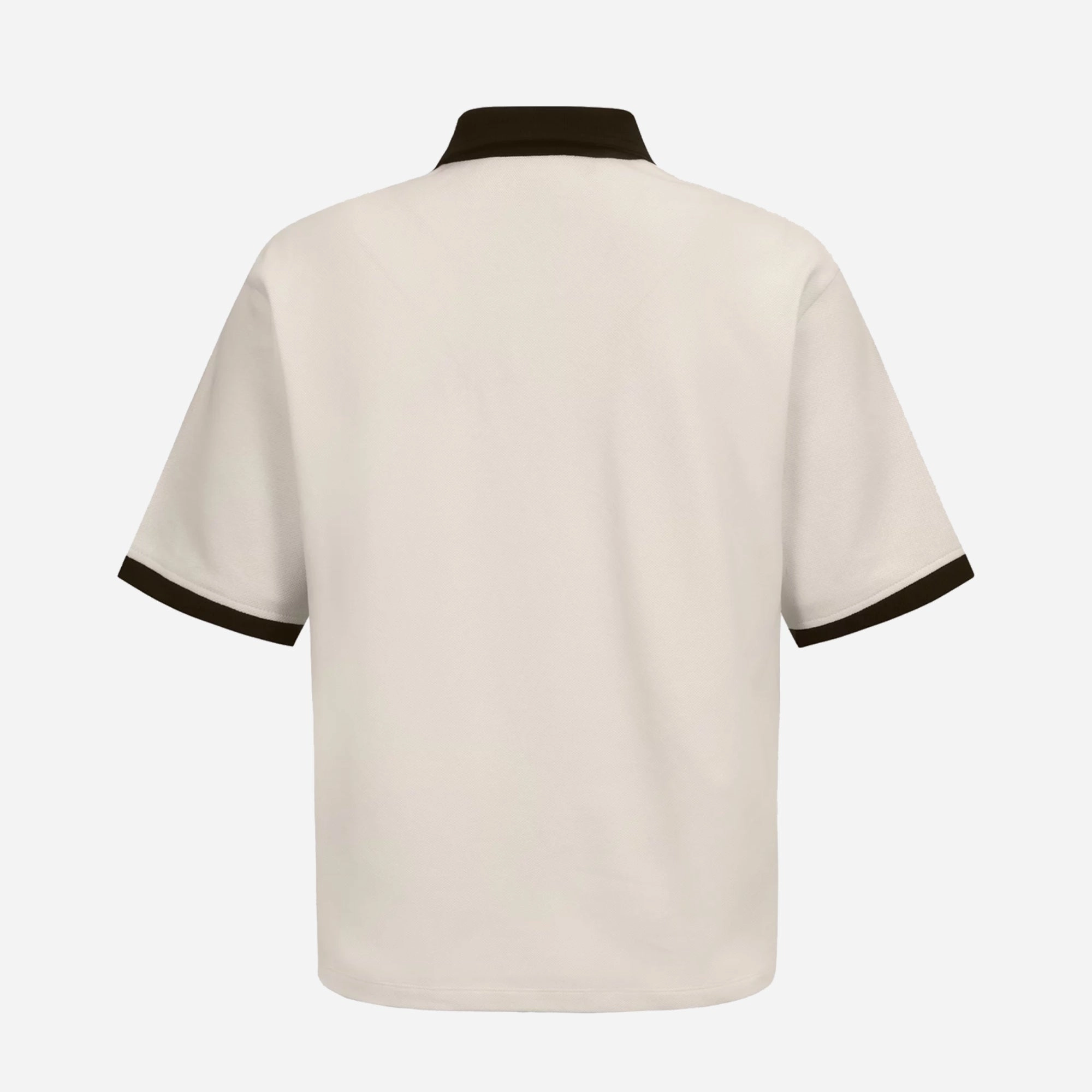 ALMOST GODS | ZODIAC RELAXED POLO { OFF WHITE