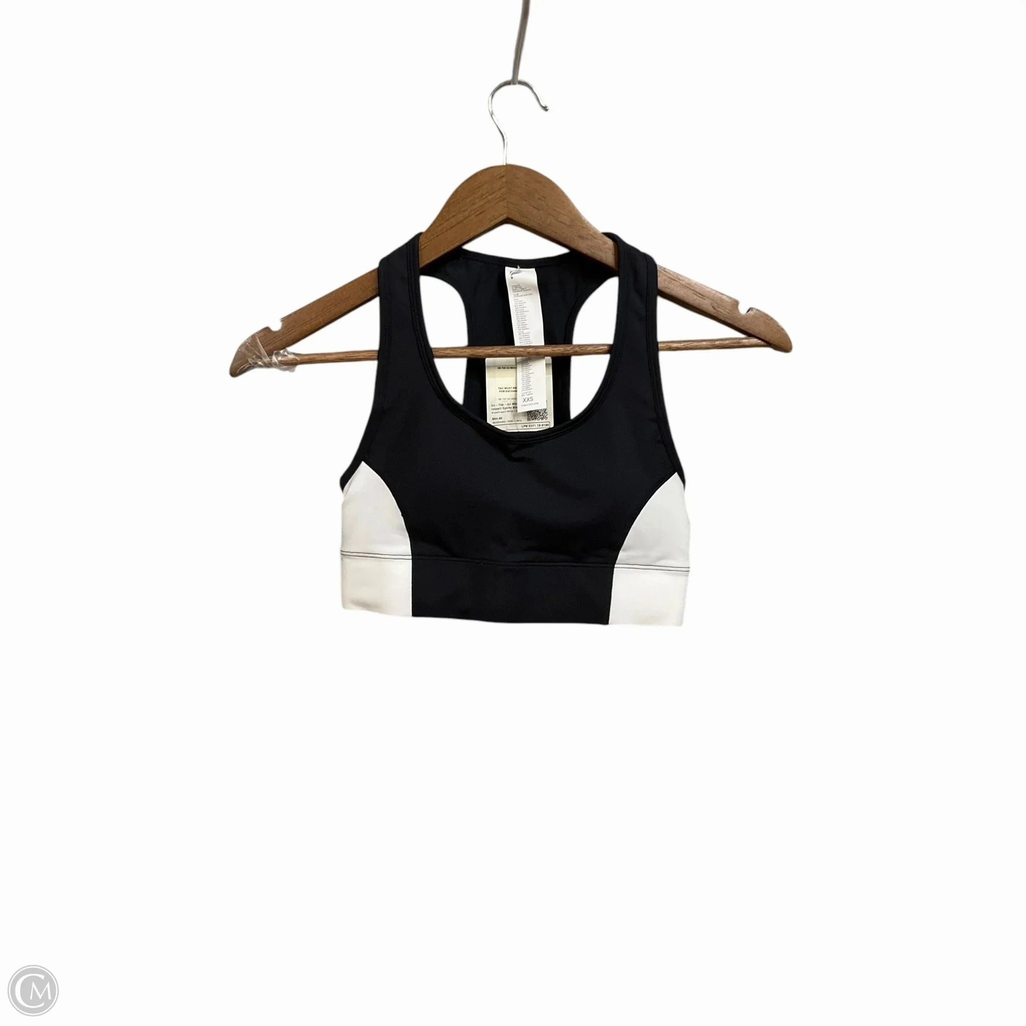 Athletic Bra By Fabletics In Black & White. Size: Xxs