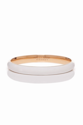 Bangle in 18K Rose Gold & Vitreous Ivory Enamel