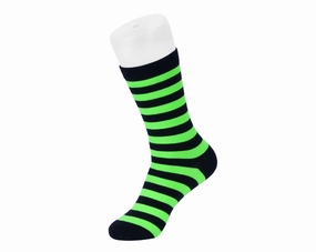 Black & Green T.U.K. Women's Stripe Sock