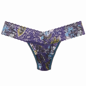 Blue Roses Low Rise Thong