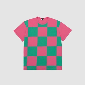 CHECKERED COTTON S/S T-SHIRT