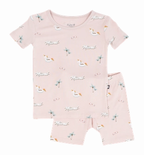 Court Culture x Kyte Baby Beach Blush Toddler Short Sleeve PJ Set