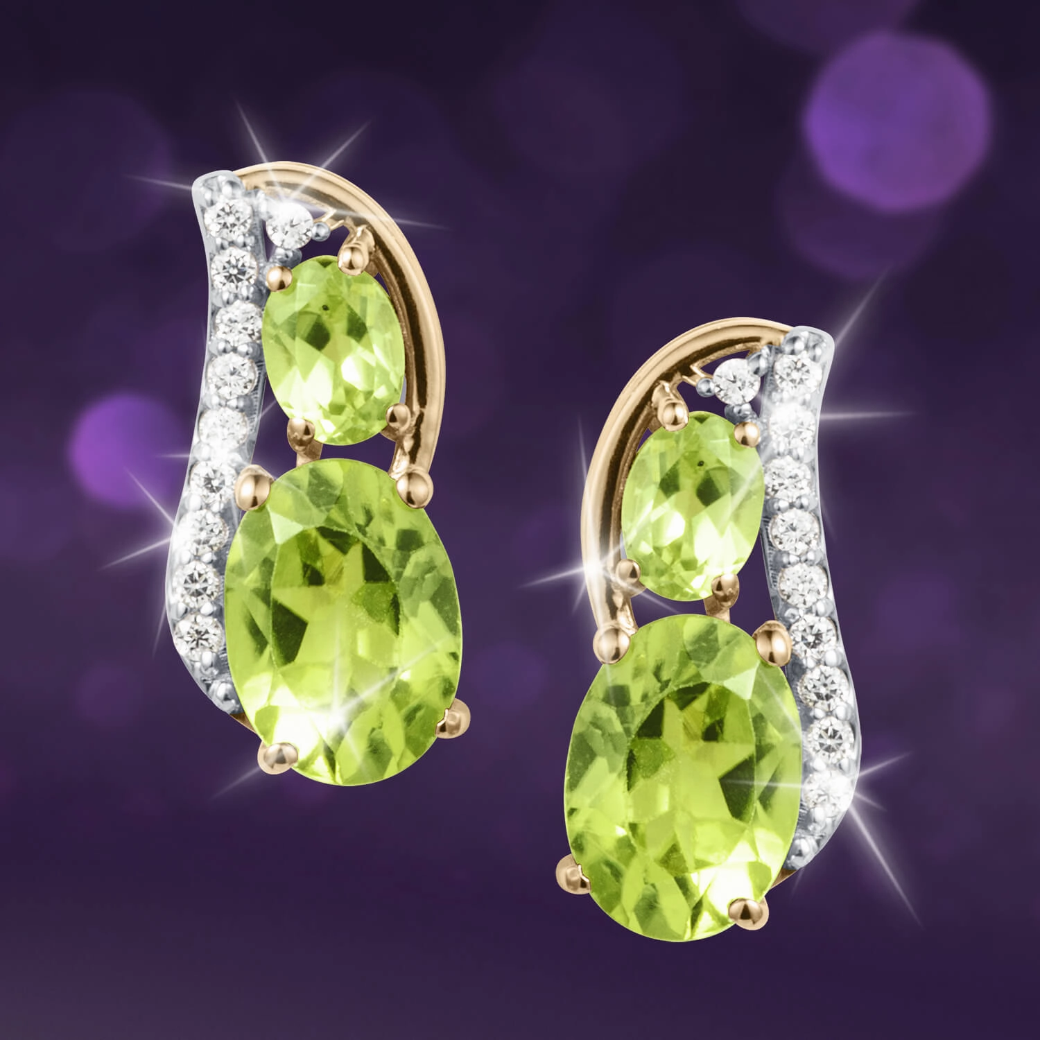 Dewdrop Peridot Earrings
