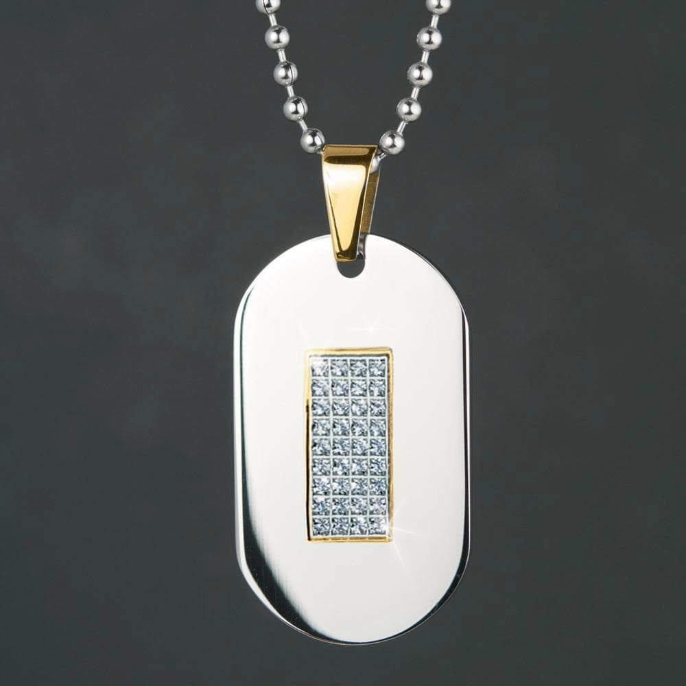 Diamonds and Steel Dog Tag