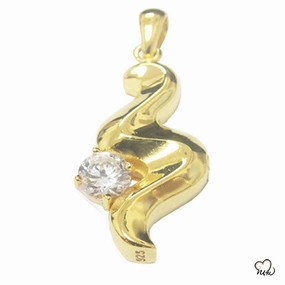 Elegant Spiral Cremation Jewelry - Gold Plated