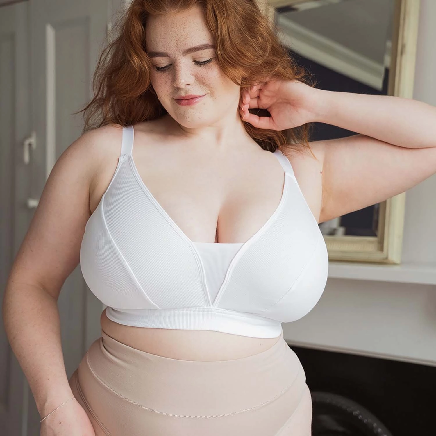 Everyday Ribbed Bra - White