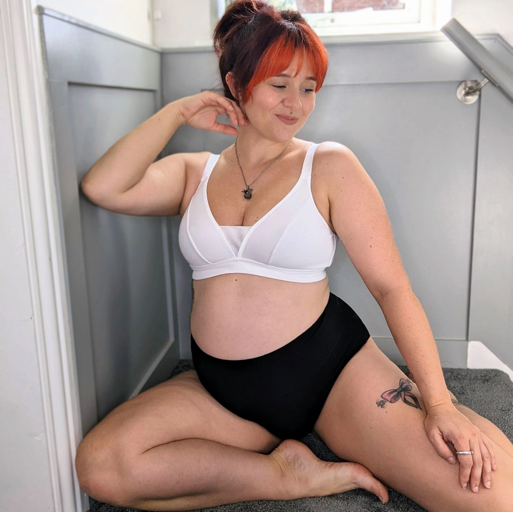 Everyday Ribbed Bra - White