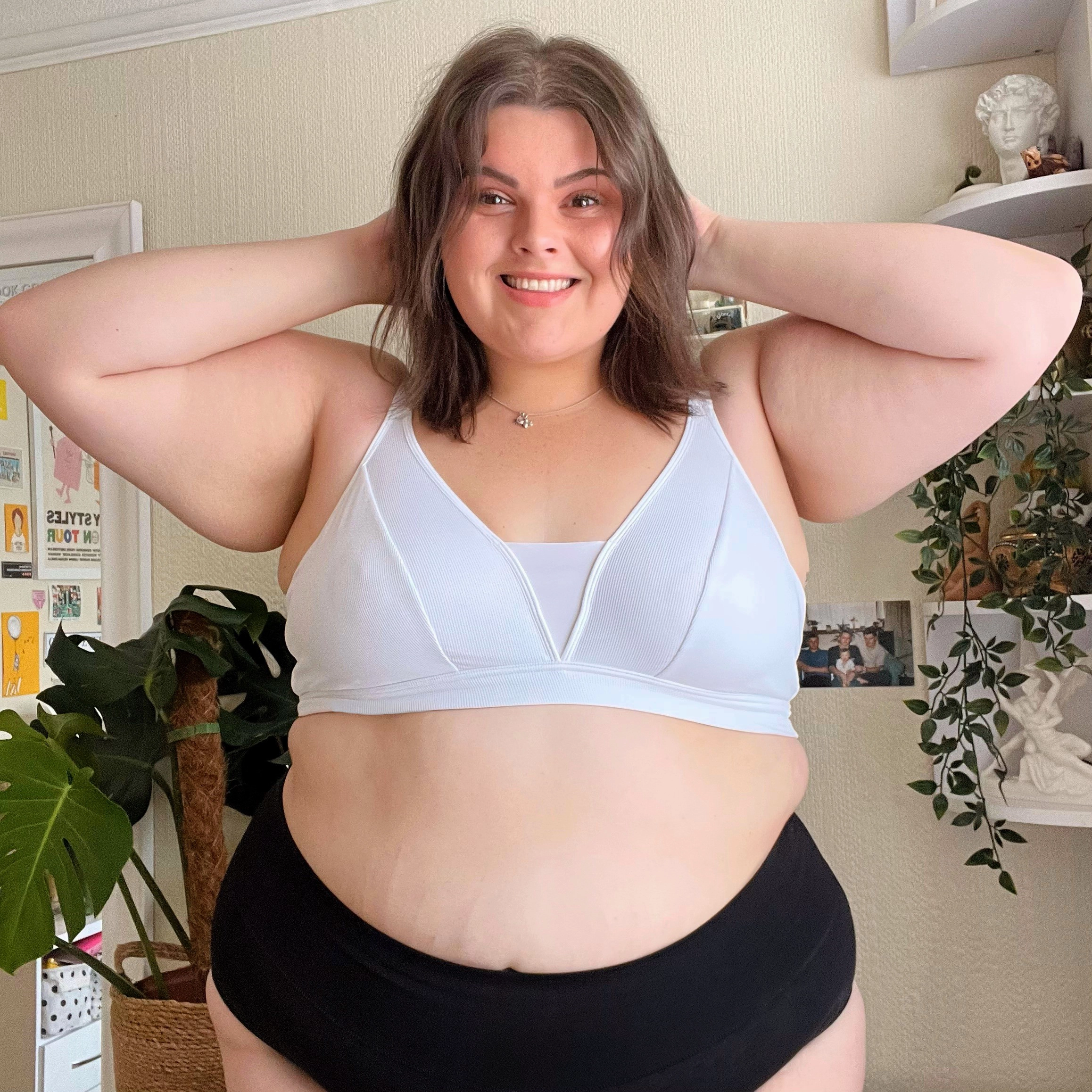 Everyday Ribbed Bra - White