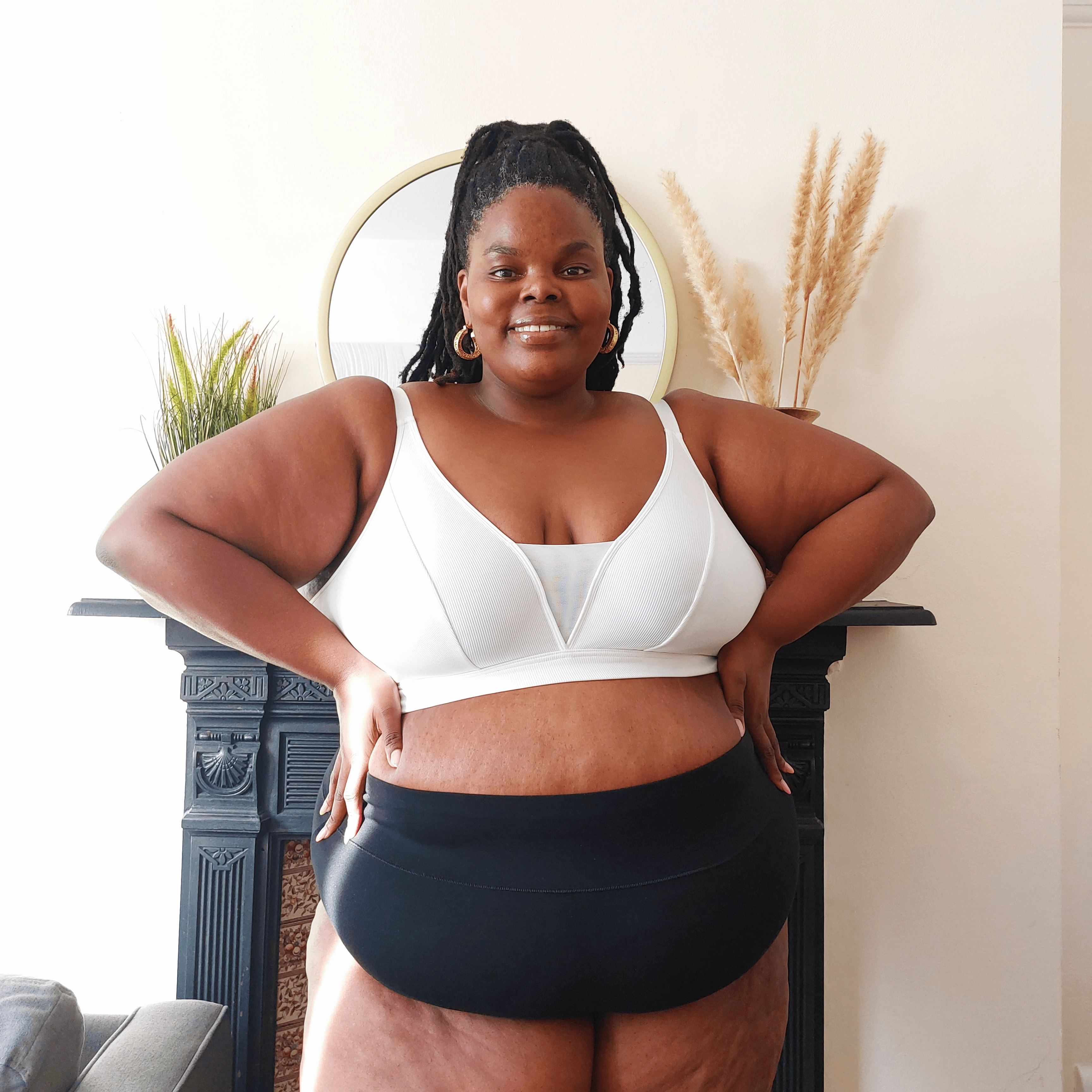 Everyday Ribbed Bra - White