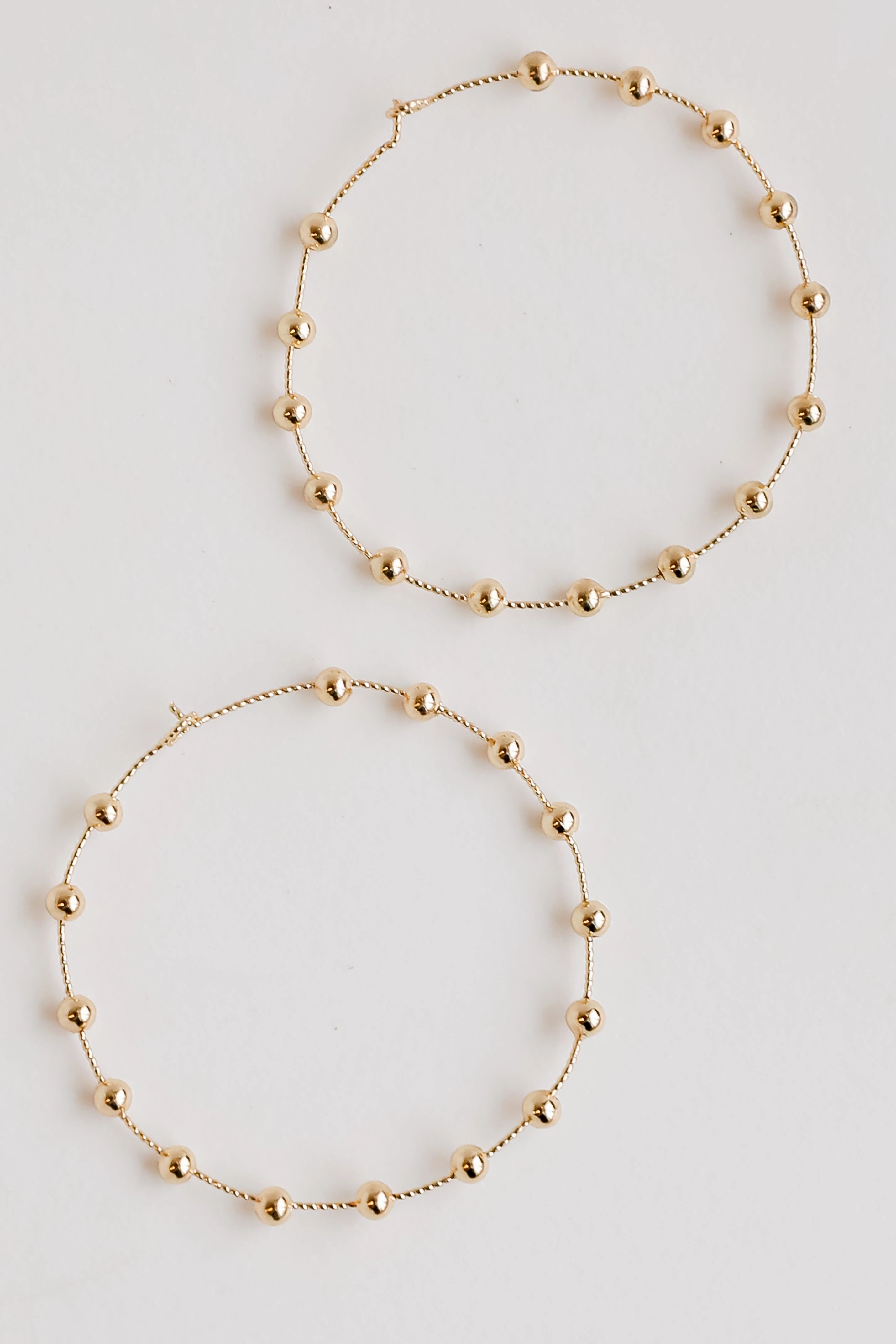 FINAL SALE - Alyssa Large Gold Ball Hoop Earrings