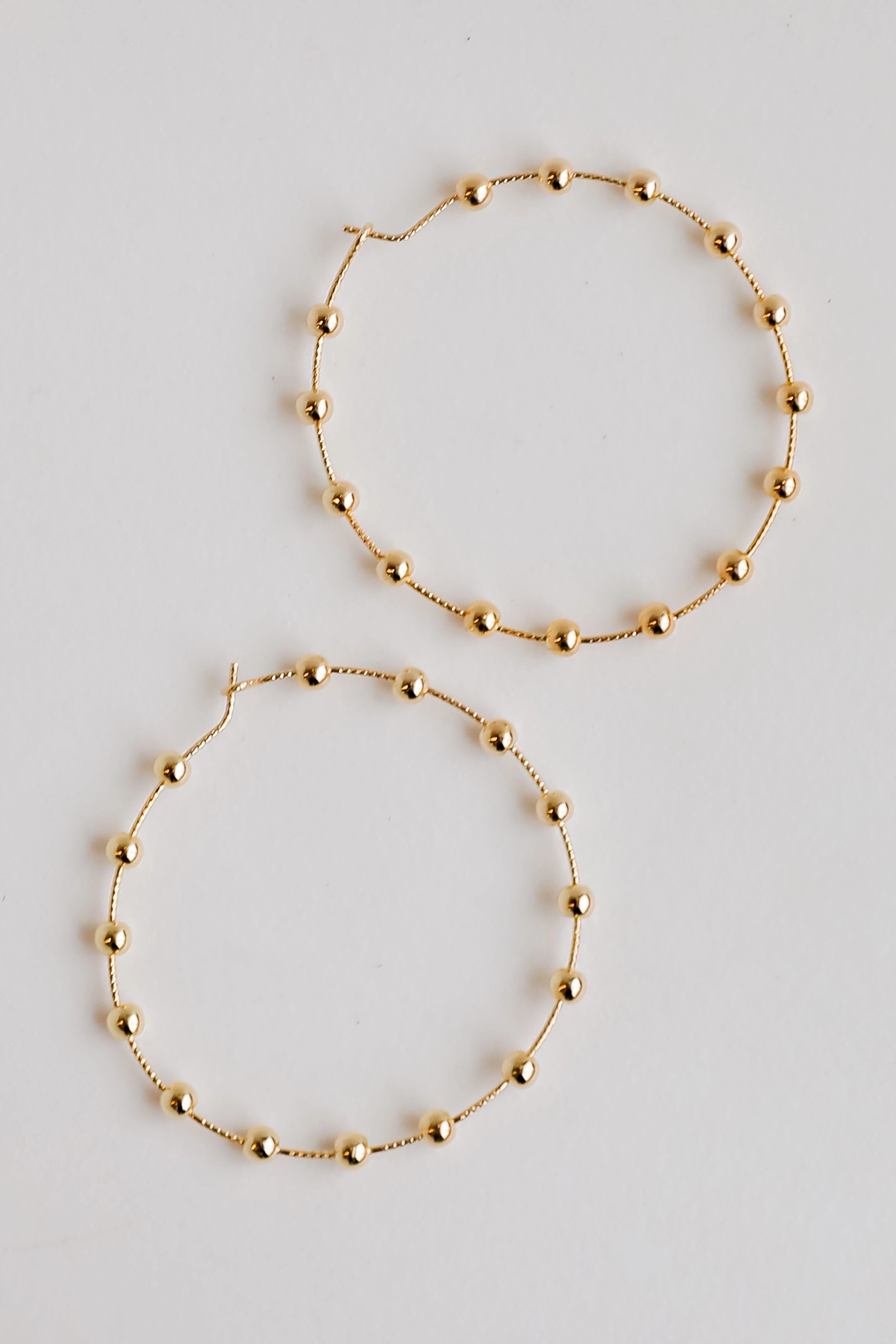 FINAL SALE - Alyssa Large Gold Ball Hoop Earrings
