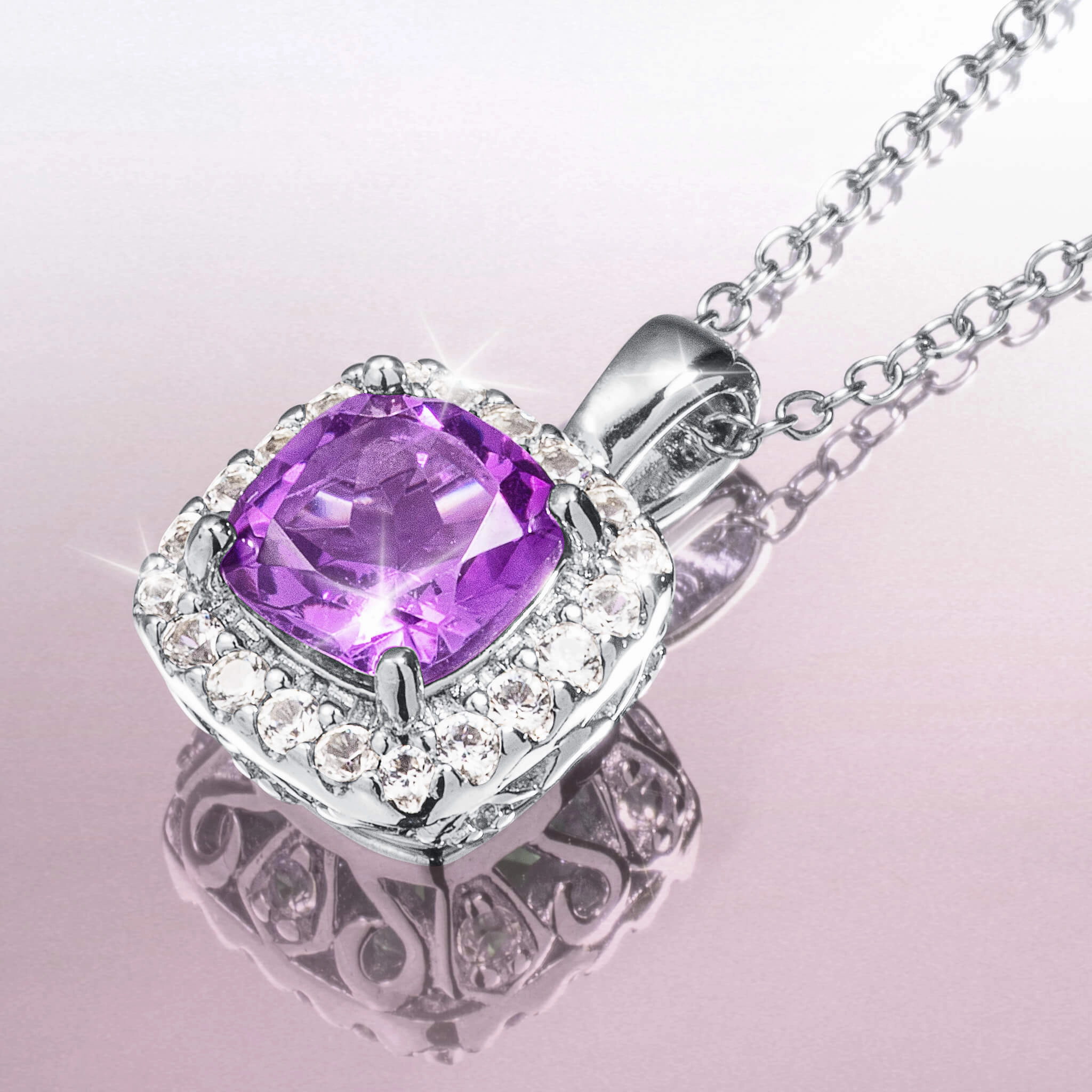 Gemfire Sparkle Amethyst Pendant