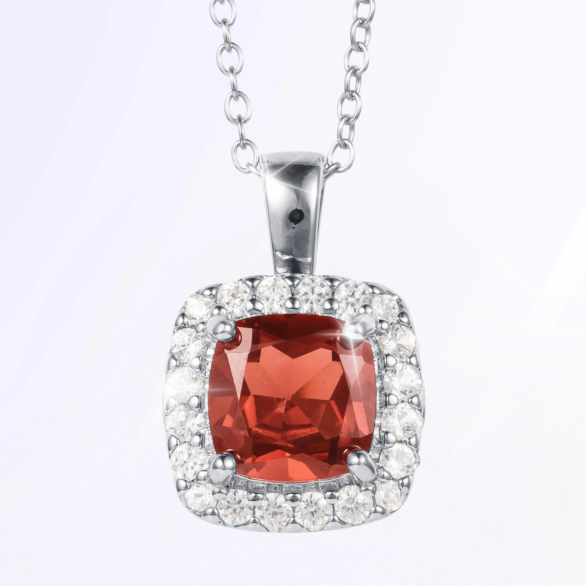 Gemfire Sparkle Garnet Pendant