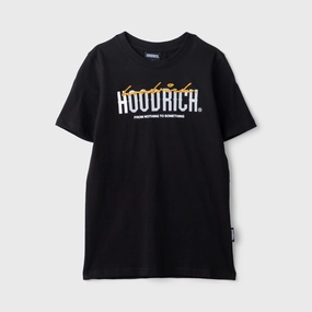 Hoodrich Junior Boys' Certify V2 T-Shirt Black / White - Quiet Grey
