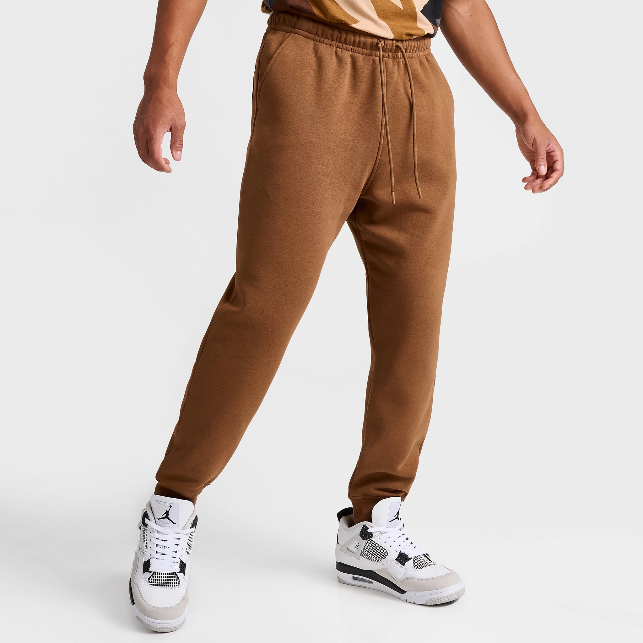 Jordan Essentials Fleece Pants Light British Tan / White