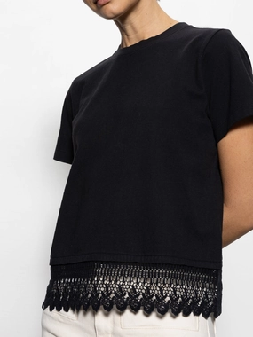 Lace Remix Perfect Tee Black