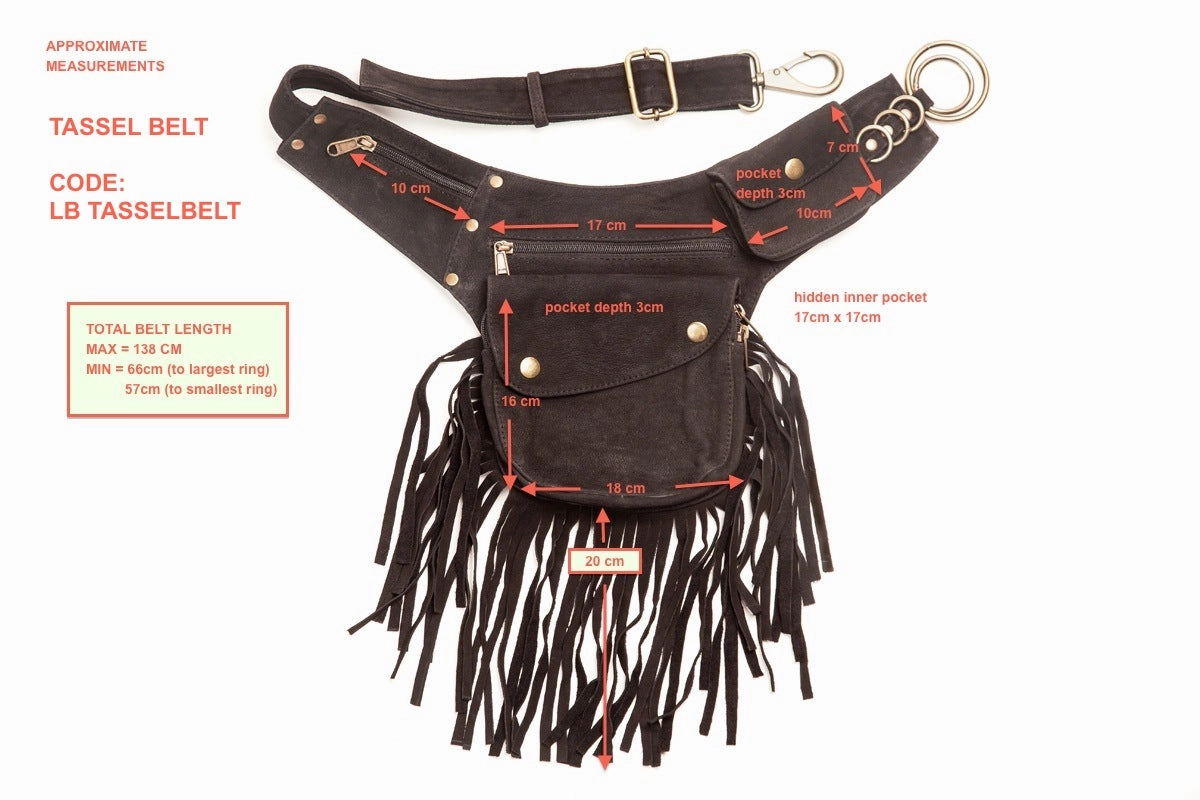 Leather Tassel Belt | Falcon Brown