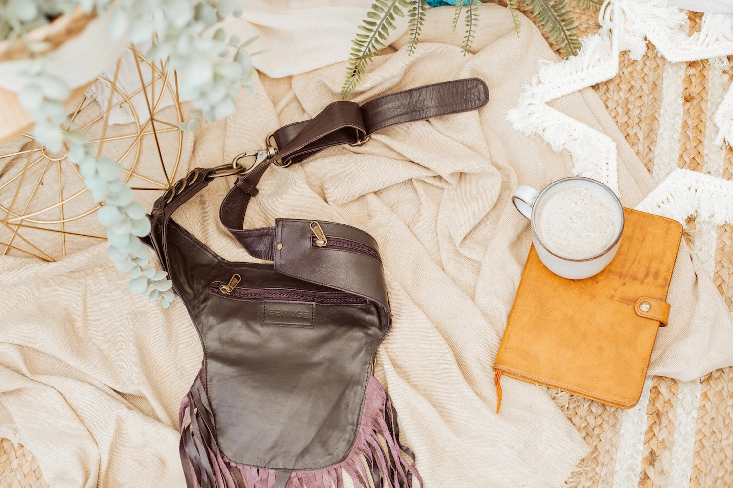 Leather Tassel Belt | Falcon Brown