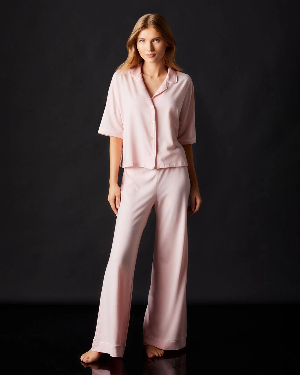 Lilly Boxy Crop Short Sleeve & Wide Leg Pant