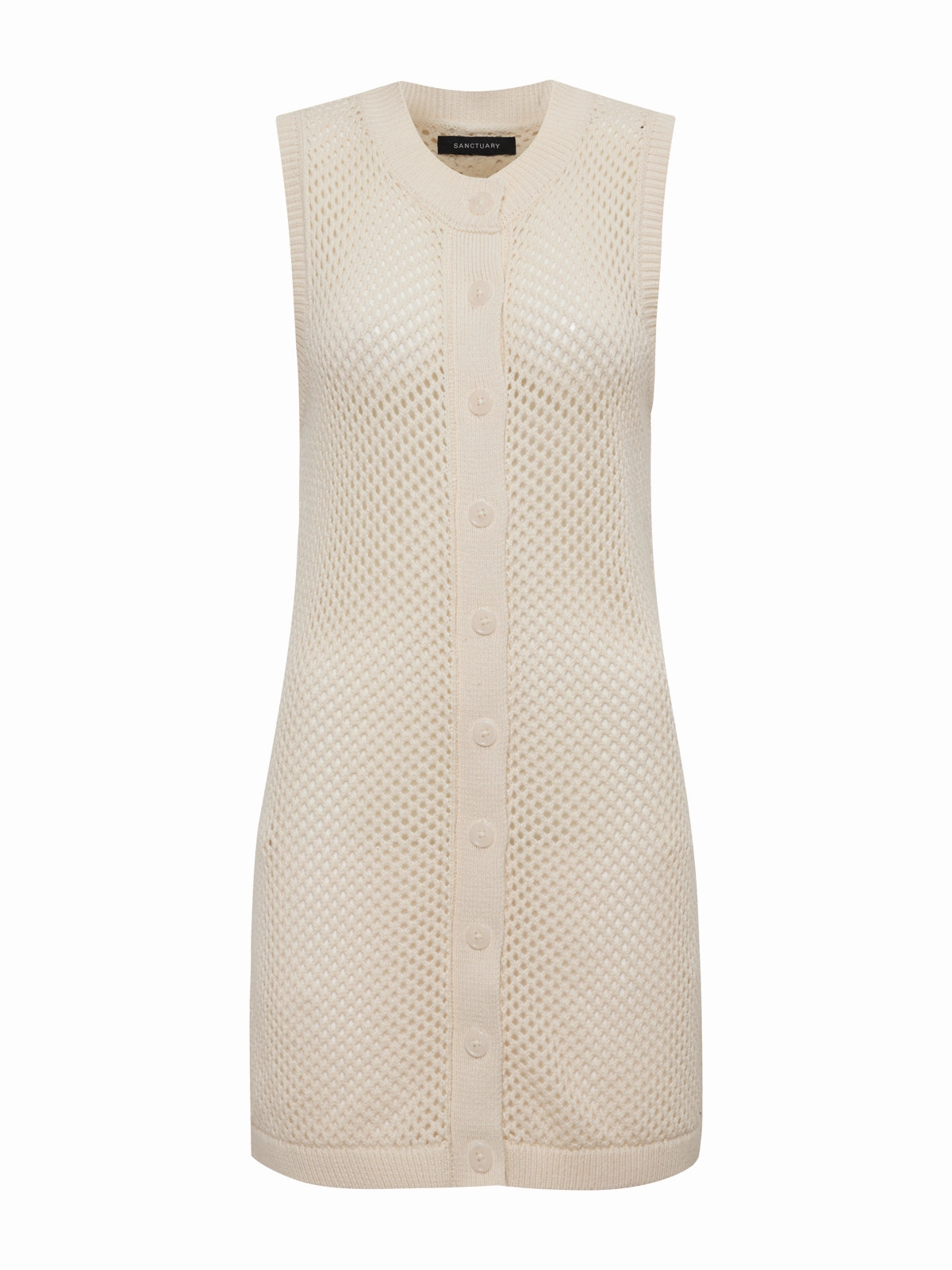 Long Openwork Vest Macrame