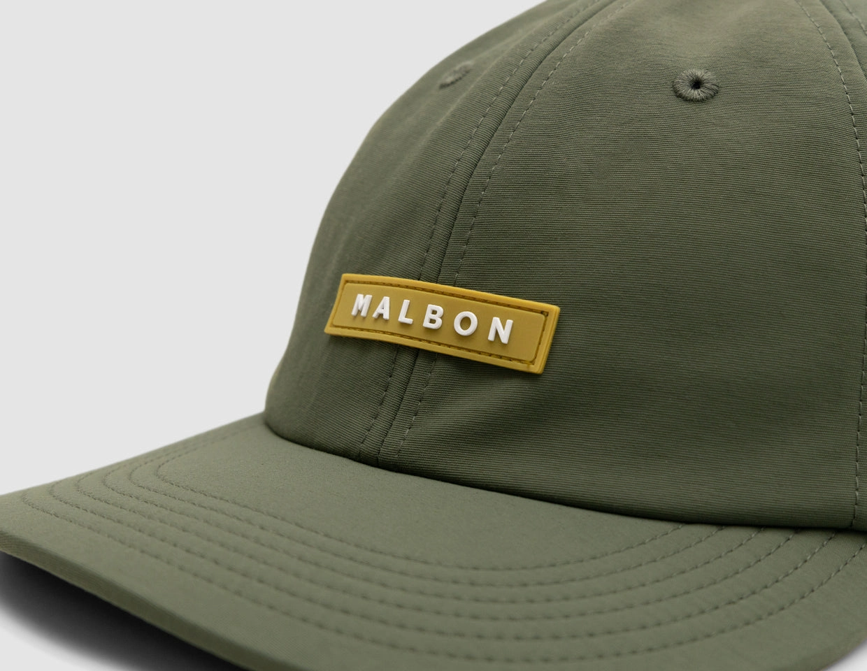 Malbon Block Nylon Packable Hat / Cypress Green