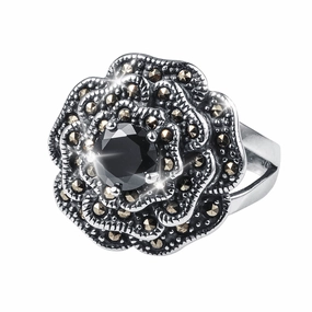 Marcasite Rose Ladies Ring