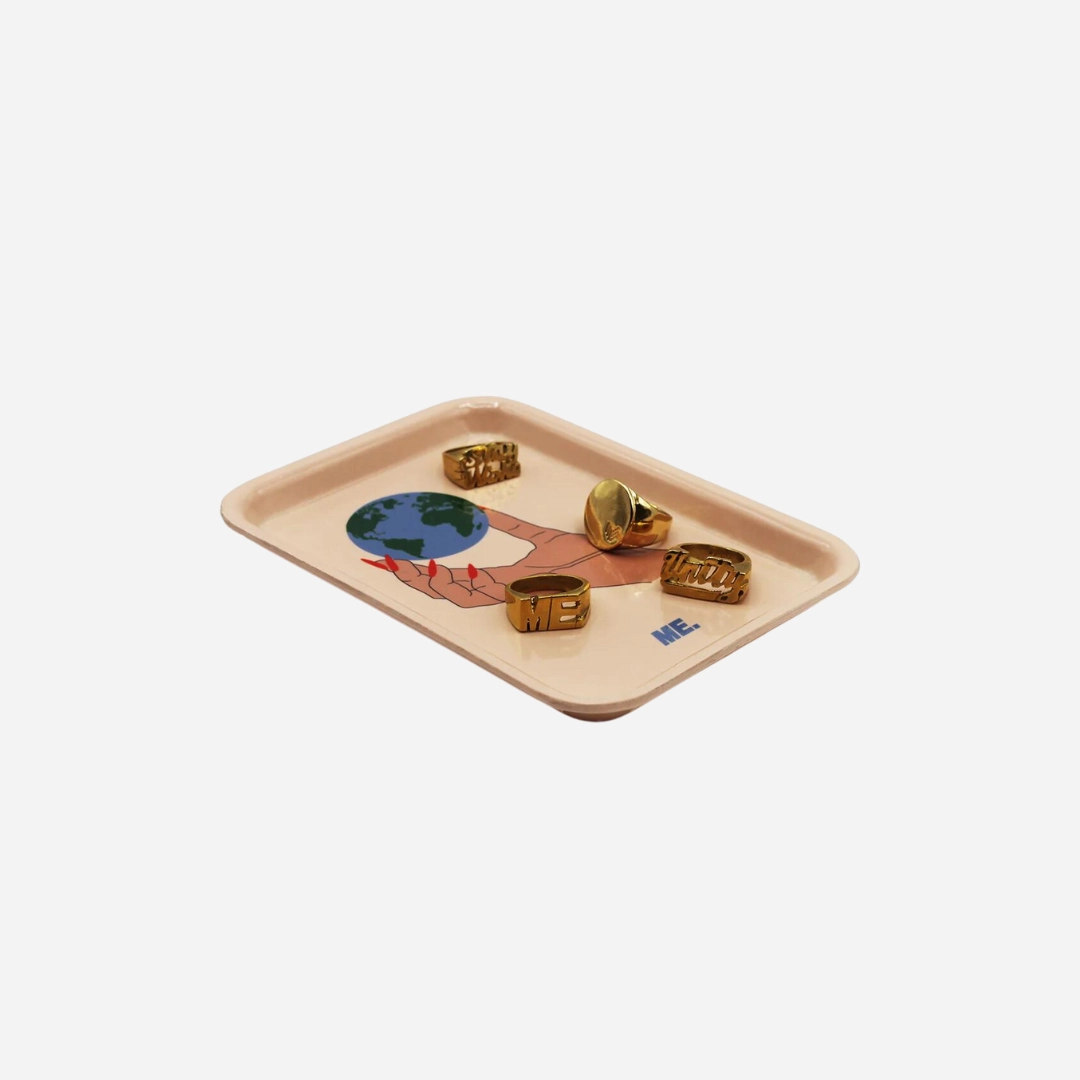 melody ehsani world is yours tray (peach)