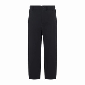 Mid-Waist Grey Carrot Pants